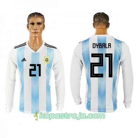 Billiga Fotbollströjor Argentina Dybala 21 WM 2018 Hemma tröja Långärmad